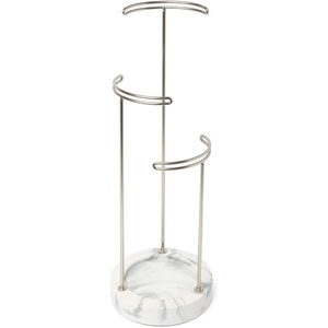 image:imageUmbra 299471491 Tesora 3Tier Jewelry Stand Earring Holder Accessory Organizer and Display WhiteNickelWhiteNickel