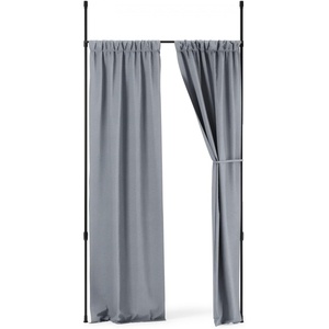 image:imageUmbra Anywhere Expandable Curtain Rod and Room Divider Matte Black  Floortoceiling tension mounting no drilling no permanent installationBlack