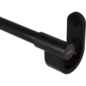 image:imageUmbra Bellwood Curtain Rod Adjustable 42 to 120 Inches WhiteNatural  Steel and wood construction supports up to 22 lbs includes mounting hardware fits wide range of windowsBlack