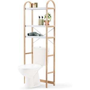 image:imageUmbra Bellwood WallMount Book Shelf Display Case with Three Shelves WhiteNaturalWhiteNatural