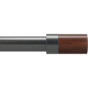 image:imageUmbra Blok Modern 1 Adjustable Curtain Rod Includes 2 Matching Finials Brackets amp Hardware 36 to 72 GunmetalGunmetal