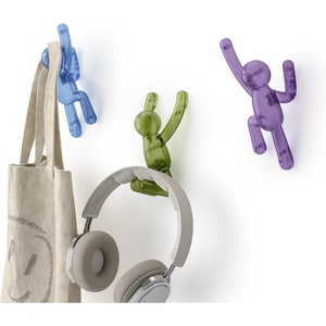 image:imageUmbra Buddy Wall Hooks DrillFree PinPoint Coat Hooks Gem Multi  Holds 5 lbs installs without damage versatile storage solution colorful accent piece recycled plastic set of 3