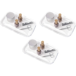 image:imageUmbra Droplet Tray Jewelry DisplayHolder Bathroom AccessoryAmenity Holder  Clear Acrylic Looks Like Glass98 x 59 x 08 Pack of 3