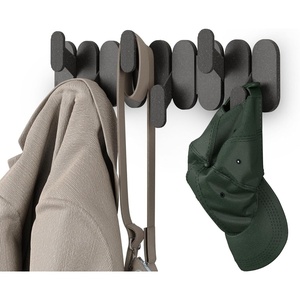 image:imageUmbra Tempo WallMount Coat Rack with 6 Hooks SandBlack