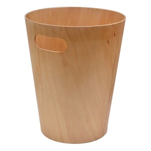 image:imageUmbra Trash Can Wood Lo Can Natural 25 gal 75 L Natural Wood Round Type No Lid Dust Boxnatural