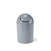 image:imageUmbra 125 Gallon Mini Waste Can with Removable SwingTop Lid  Small Garbage Bin for Kitchen Bathroom Bedroom Office  Compact Trash Can Fit Under Tables amp Counters  Dark BlueSteel Blue