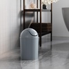 image:imageUmbra 125 Gallon Mini Waste Can with Removable SwingTop Lid  Small Garbage Bin for Kitchen Bathroom Bedroom Office  Compact Trash Can Fit Under Tables amp Counters  Dark BlueSteel Blue