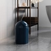 image:imageUmbra 125 Gallon Mini Waste Can with Removable SwingTop Lid  Small Garbage Bin for Kitchen Bathroom Bedroom Office  Compact Trash Can Fit Under Tables amp Counters  Dark BlueDark Blue