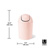image:imageUmbra 125 Gallon Mini Waste Can with Removable SwingTop Lid  Small Garbage Bin for Kitchen Bathroom Bedroom Office  Compact Trash Can Fit Under Tables amp Counters  Dark BluePink