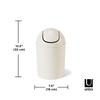image:imageUmbra 125 Gallon Mini Waste Can with Removable SwingTop Lid  Small Garbage Bin for Kitchen Bathroom Bedroom Office  Compact Trash Can Fit Under Tables amp Counters  Dark BlueSand