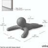image:imageUmbra Buddy Door Stop HeavyDuty and Flexible SoftTouch Finish Protects Your Floors Grey 2Pack6 Pack