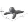 image:imageUmbra Buddy Door Stop HeavyDuty and Flexible SoftTouch Finish Protects Your Floors Grey 2PackSet of 2
