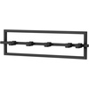 image:imageUmbra Cubiko Wall Hooks Adjustable Steel Coat Rack 5 Hook Black  Non snag design holds 5 lbs organizes accessories and jacketsBlack