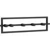 image:imageUmbra Cubiko Wall Hooks Adjustable Steel Coat Rack 5 Hook Black  Non snag design holds 5 lbs organizes accessories and jacketsBlack