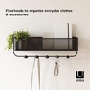 image:imageUmbra Estique Entryway Organizer Great for Storing Keys Small Accessories Mail Wallets and More Small BlackWalnutBlackWalnut