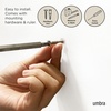 image:imageUmbra Flip Coat Rack Wall Mount Retractable Hooks 3Hook WhiteNickel  Real wood and steel build folds flat when not in use holds coats bags and scarves easy install