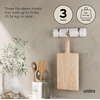 image:imageUmbra Flip Coat Rack Wall Mount Retractable Hooks 3Hook WhiteNickel  Real wood and steel build folds flat when not in use holds coats bags and scarves easy install
