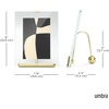 image:imageUmbra Flute 5x7 Floating Picture Frame  Modern Glass Photo Frame with Ribbed Backing and Integrated Easel Tabletop Display for Photos or Artwork  Brass