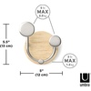 image:imageUmbra Melody WallMount Coat Rack Rail with Nine Hooks NaturalNickel3Hook