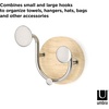 image:imageUmbra Melody WallMount Coat Rack Rail with Nine Hooks NaturalNickel3Hook