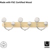image:imageUmbra Melody WallMount Coat Rack Rail with Nine Hooks NaturalNickel9Hook