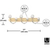 image:imageUmbra Melody WallMount Coat Rack Rail with Nine Hooks NaturalNickel9Hook