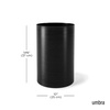 image:imageUmbra Metalla Trash Can Waste Basket Plastic 45 Gallon 17L Bin Black  Opentop waste bin quick disposal convenient everyday use