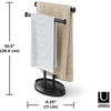 image:imageUmbra Palm Towel Tree Free Standing Hand Towel Holder Black  Steel construction base tray for accessories polished nickel finish compact design no drilling required