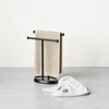 image:imageUmbra Palm Towel Tree Free Standing Hand Towel Holder Black  Steel construction base tray for accessories polished nickel finish compact design no drilling required