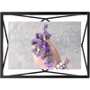 image:imageUmbra Prisma Picture Frame Floating Metal Wall Mount 4x6 Black  Steel wire construction unique geometric shape displays photo between glass desk or tabletop use hardware included