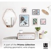 image:imageUmbra Prisma Picture Frame Floating Metal Wall Mount 4x6 Black  Steel wire construction unique geometric shape displays photo between glass desk or tabletop use hardware included