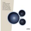 image:imageUmbra Touch Toothbrush Holder  Modern Organizer with 3 Compartments for Bathroom Storage Slate BlueSlate Blue