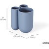 image:imageUmbra Touch Toothbrush Holder  Modern Organizer with 3 Compartments for Bathroom Storage Slate BlueSlate Blue