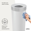 image:imageUmbra Vento Kitchen Trash Can Open Top 165 Gallon Garbage Can Grey  Durable construction compatible with drawstring bags residential or commercial use wipe clean maintenanceGrey