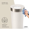 image:imageUmbra Vento Kitchen Trash Can Open Top 165 Gallon Garbage Can Grey  Durable construction compatible with drawstring bags residential or commercial use wipe clean maintenanceSandNickel