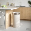 image:imageUmbra Vento Kitchen Trash Can Open Top 165 Gallon Garbage Can Grey  Durable construction compatible with drawstring bags residential or commercial use wipe clean maintenanceSandNickel