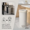 image:imageUmbra Vento Kitchen Trash Can Open Top 165 Gallon Garbage Can Grey  Durable construction compatible with drawstring bags residential or commercial use wipe clean maintenanceSand