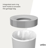 image:imageUmbra Vento Kitchen Trash Can Open Top 165 Gallon Garbage Can Grey  Durable construction compatible with drawstring bags residential or commercial use wipe clean maintenanceGrey