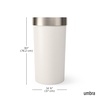image:imageUmbra Vento Kitchen Trash Can Open Top 165 Gallon Garbage Can Grey  Durable construction compatible with drawstring bags residential or commercial use wipe clean maintenanceSandNickel