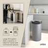 image:imageUmbra Vento Kitchen Trash Can Open Top 165 Gallon Garbage Can Grey  Durable construction compatible with drawstring bags residential or commercial use wipe clean maintenanceGreyNickel