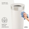 image:imageUmbra Vento Kitchen Trash Can Open Top 165 Gallon Garbage Can Grey  Durable construction compatible with drawstring bags residential or commercial use wipe clean maintenanceSand