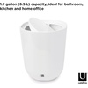 image:imageUmbra Step Trash Can with Lid Small Bathroom Garbage Can White  Melamine construction swing top design glossy finish compact footprint durable for high traffic 17 Gallon capacityWhite