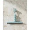 image:imageUmbra Nami Shower Squeegee with Adhesive Hook No Drill Ocean Blue  Streakfree silicone blade clears glass doors and mirrors rustproof damagefree mounting ABS plasticOcean Blue