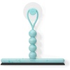image:imageUmbra Nami Shower Squeegee with Adhesive Hook No Drill Ocean Blue  Streakfree silicone blade clears glass doors and mirrors rustproof damagefree mounting ABS plasticOcean Blue