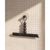 image:imageUmbra Nami Shower Squeegee with Adhesive Hook No Drill Ocean Blue  Streakfree silicone blade clears glass doors and mirrors rustproof damagefree mounting ABS plasticOcean Black