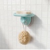 image:imageUmbra Nami Soap Dish Adhesive Bathroom Soap Holder No Drill Ocean Blue  Drainage holes prevent pooling fits tiles drywall concrete rust proof plasticOcean Blue