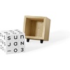 image:imageUmbra Play Date Perpetual Calendar Wooden 3D Puzzle for Desktop Natural  Sturdy construction no batteries required interactive date display compact office size ash wood frame