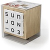 image:imageUmbra Play Date Perpetual Calendar Wooden 3D Puzzle for Desktop Natural  Sturdy construction no batteries required interactive date display compact office size ash wood frame