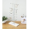 image:imageUmbra Trigem Tiered Tabletop Jewelry Organizer Freestanding Hanging Necklace Earring and Bracelet Display 5 White Gray