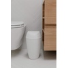 image:imageUmbra Twirla Trash Can Swing Top Garbage Can 24 Gallon Metallic White  Slim design fits narrow spaces stable weighted base easy wipe clean durable plasticWhite